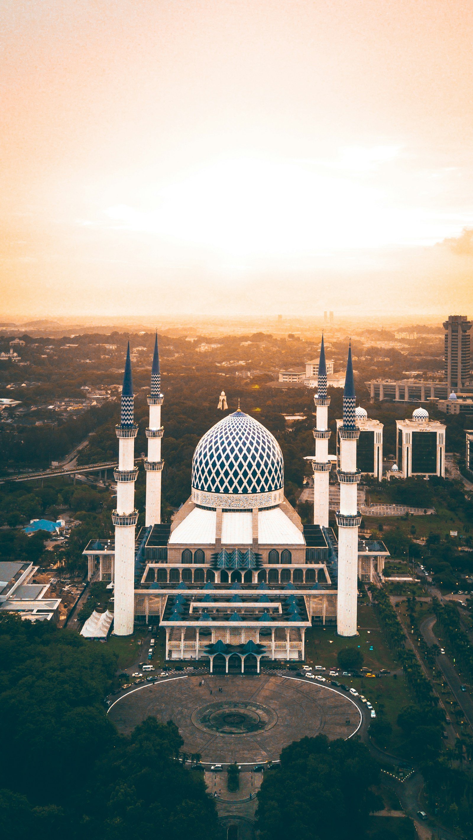 Mosque skyline at sunset