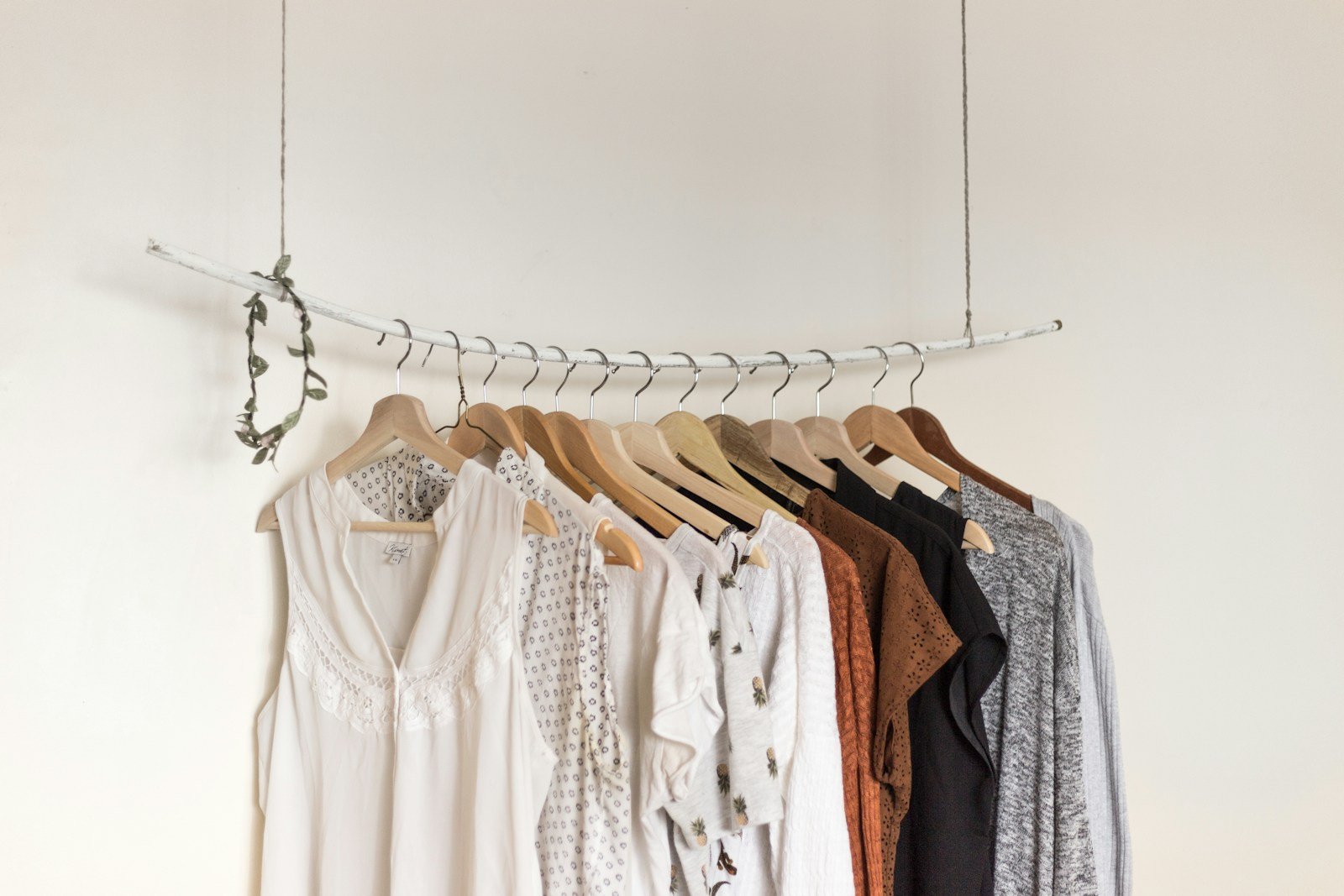 Colourful fashion rail